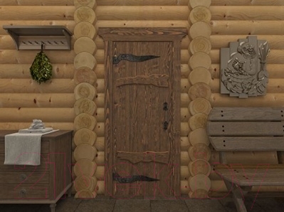 Деревянная дверь для бани Doorwood Русь 1900x700