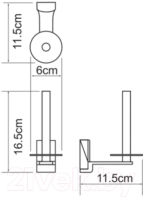 Держатель для туалетной бумаги Wasserkraft Exter K-5297