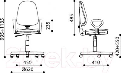 Кресло офисное Nowy Styl Prestige GTP New Q (C-4) - размеры