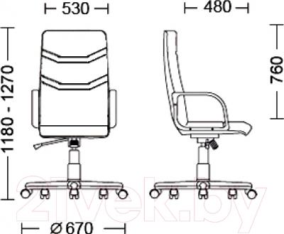 Кресло офисное Nowy Styl Minister (ECO-30) - размеры