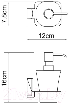 Дозатор жидкого мыла Wasserkraft Leine K-5099