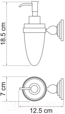 Дозатор для жидкого мыла Wasserkraft Ammer K-7099