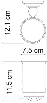 Стакан для зубной щетки и пасты Wasserkraft Ammer K-7028