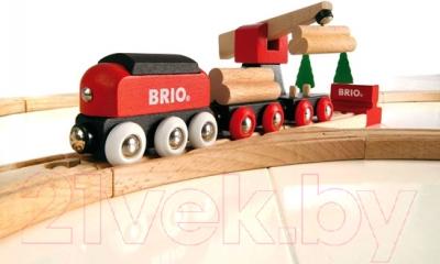 Железная дорога игрушечная Brio Деревянная железная дорога с краном 33010