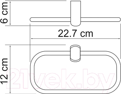 Кольцо для полотенца Wasserkraft Berkel K-6860
