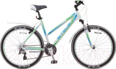 Велосипед STELS Miss 6500 V 2016 (17, белый/салатовый/голубой)