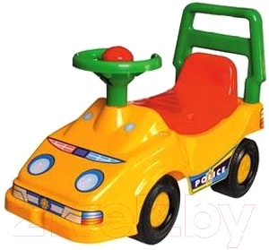 Каталка детская ТехноК Автомобиль для прогулок 1196 (желтый)