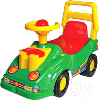 Каталка детская ТехноК Автомобиль для прогулок 2490 (зеленый)
