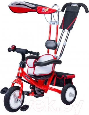 Трехколесный велосипед с ручкой Toyz Derby (красный)