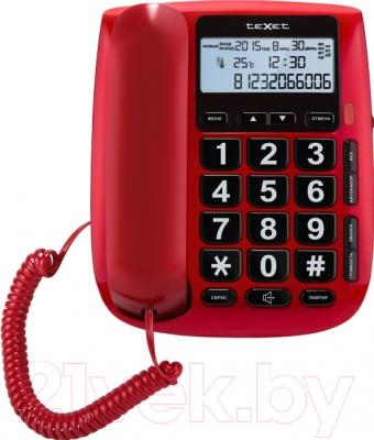 Проводной телефон Texet TX-260 (красный)