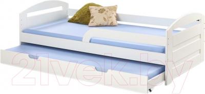 Двухъярусная выдвижная кровать детская Halmar Natalie 90x200 (белый)