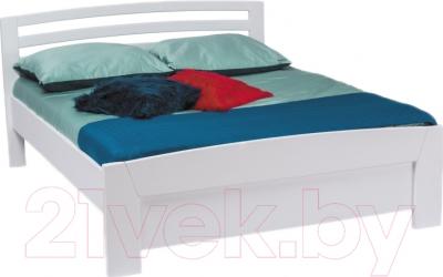 Двуспальная кровать Signal Rondo 160x200 (белый)