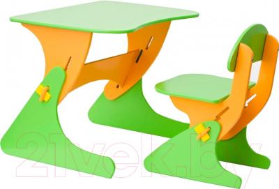 Комплект мебели с детским столом Столики Детям Буслик / Б-СО (салатовый/оранжевый)
