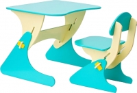 Комплект мебели с детским столом Столики Детям Буслик / Б-ББ (бежевый/бирюзовый) - 