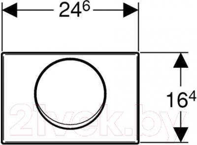 Кнопка для инсталляции Geberit Delta 15 115.101.00.1 - схема