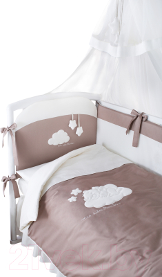 Комплект постельный для малышей Perina Бамбино / ББ3-01.5 (3 предмета, капучино)