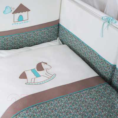 Комплект постельный для малышей Perina Жила-была Лошадка / ЖБ4-01.4