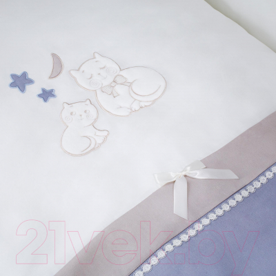 Комплект постельный для малышей Perina Котята / КТ3-01.4 (3 предмета, лазурь)