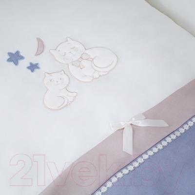 Комплект постельный для малышей Perina Котята / КТ4-01.4 (4 предмета, лазурь)