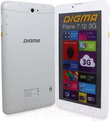 Планшет Digma Plane 7.12 8GB 3G (белый)