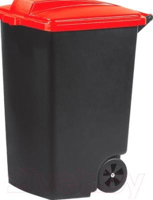 Контейнер для мусора Curver Refuse Bin 05183-879-65 / 215531 (100 л, черный/красный)