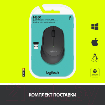 Мышь Logitech M280 910-004287 / 910-004306 (черный)