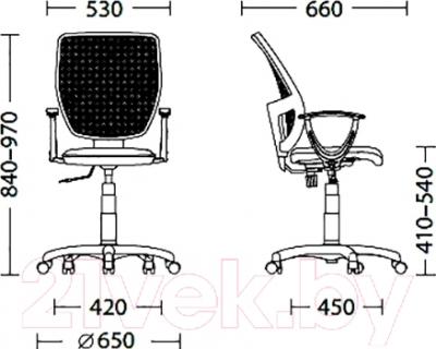 Кресло офисное Nowy Styl Betta GTP (OH/5, C-38) - размеры