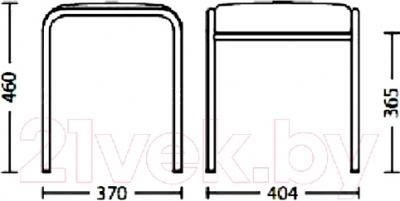 Табурет Nowy Styl Caddy Chrome (V-21) - размеры