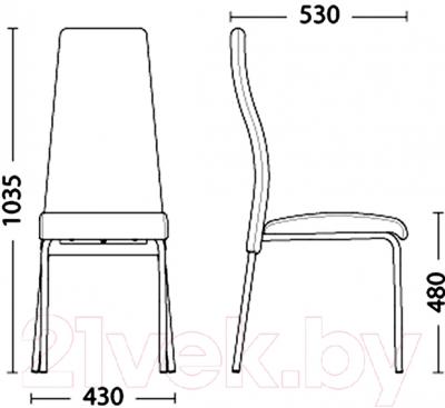 Стул Nowy Styl Tailer Chrome (V-27) - размеры