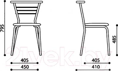 Стул Nowy Styl Marco Chrome (V-4) - размеры