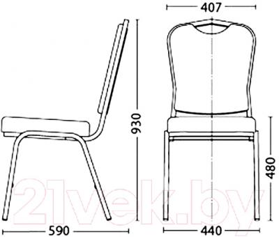 Стул Nowy Styl BC-11 ALU (V-1) - размеры