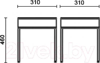 Табурет Nowy Styl Tutti Chrome (V-27) - размеры