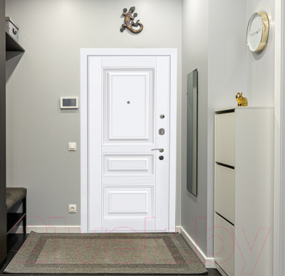 Дверь входная МеталЮр М11 Белый/белый (96x205, правая)