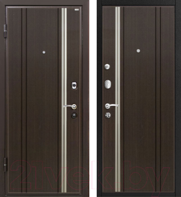 Входная дверь МеталЮр М2 Темный шоколад (96x206, левая)