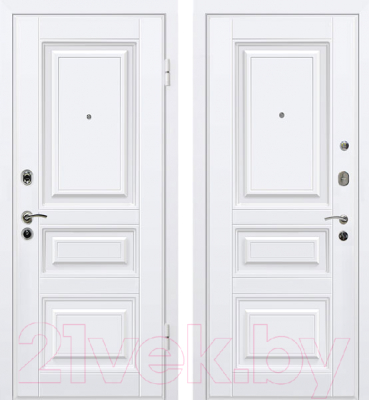 Дверь входная МеталЮр М11 Белый/белый (96x205, правая)