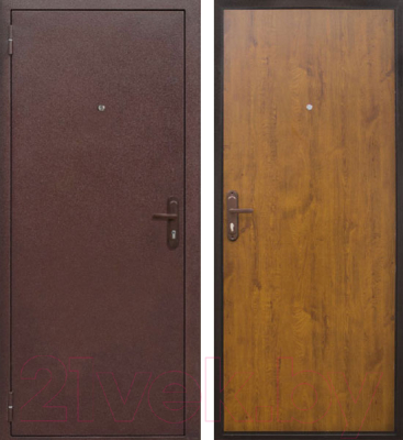 Входная дверь Йошкар Стройгост 5-1 Золотистый дуб (88x206, левая)