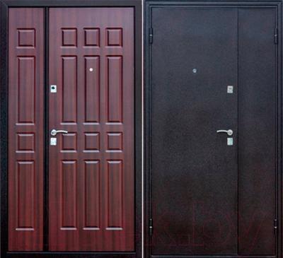 Входная дверь Йошкар Венге двухстворчатая (96x206, левая)