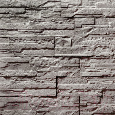 Декоративный камень бетонный Royal Legend Афины серый с древесным 22-471 (375x85x5-12)