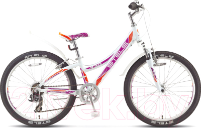 Велосипед STELS Navigator 430 V 2016 (белый/фиолетовый/оранжевый)