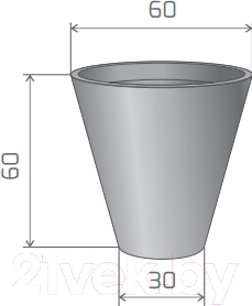 Вазон Pdconcept Mercury PL-ME60 (антрацит)