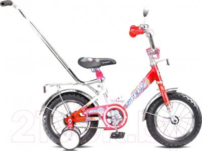 Детский велосипед с ручкой STELS Magic 12 (красный/белый)