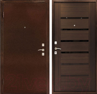 Входная дверь Дверной Континент Оптима С венге (86x205, левая)
