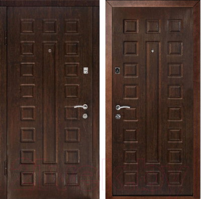 Входная дверь Дверной Континент Люкс венге (86x205, левая)