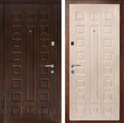 Входная дверь Дверной Континент Люкс белый дуб (86x205, левая)