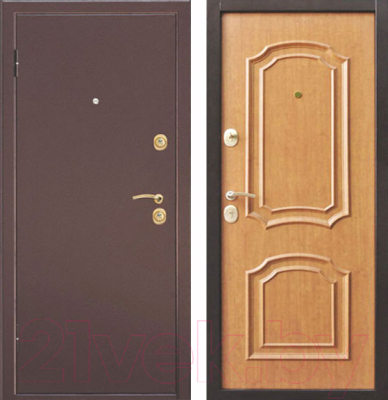 Входная дверь Дверной Континент Интерио светлый орех (86x205, левая)