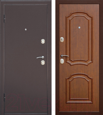 Входная дверь Дверной Континент Интерио темный орех (96x205, левая)