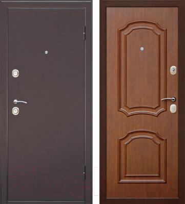 Входная дверь Дверной Континент Интерио темный орех (96x205, правая)