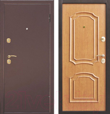 Входная дверь Дверной Континент Интерио светлый орех (96x205, правая)