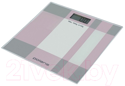 Напольные весы электронные Polaris PWS1849DG (серый/розовый)