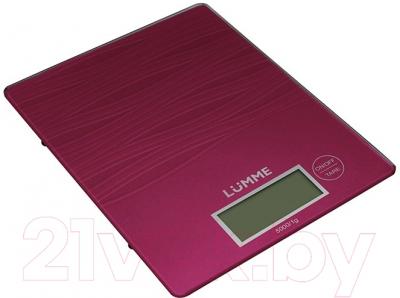 Кухонные весы Lumme LU-1318 (красный рубин)